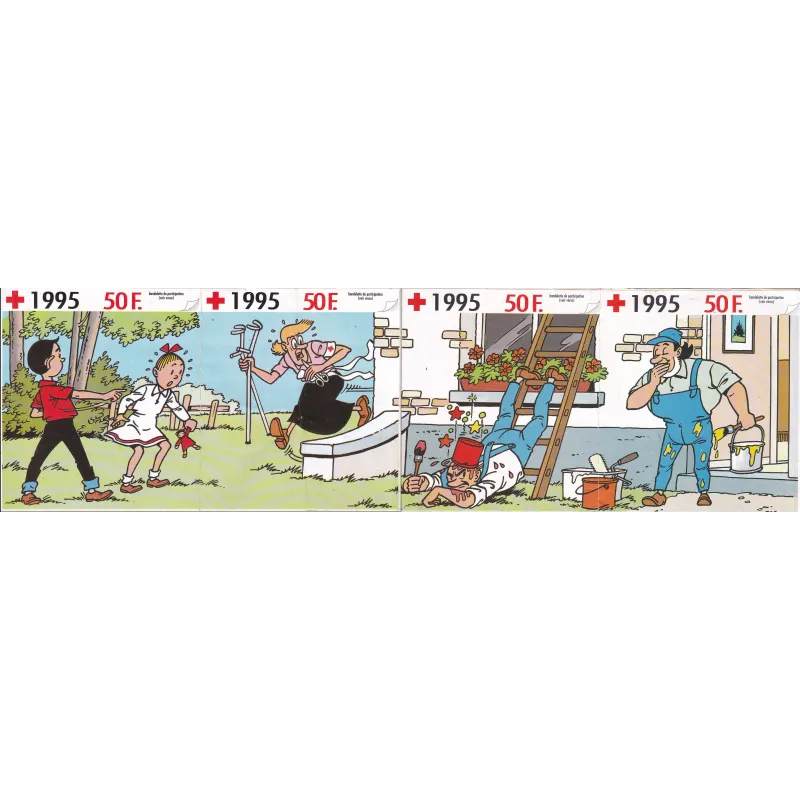 Bob et Bobette 1995 - Autocollant Croix rouge