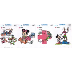 Mickey 1989 - Autocollant Croix rouge