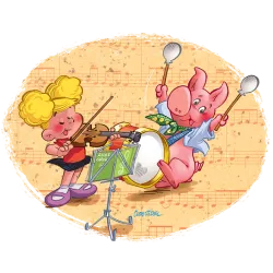 Angèle et René (1) - Copains comme cochons