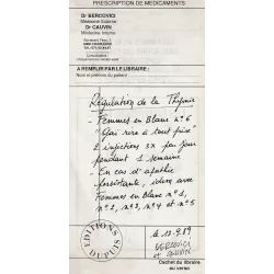 Les femmes en blanc (HS) - Ordonnance Dr. Cauvin