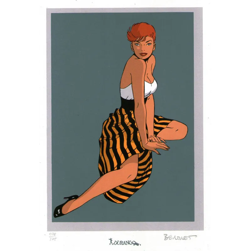 Pin Up - Bettie à la jupe rayée