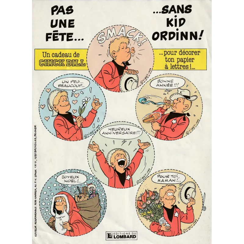 Chick Bill - Décore ton papier à lettre
