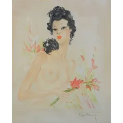 Nude Contemporary of Domergue - Eugène Leliepvre