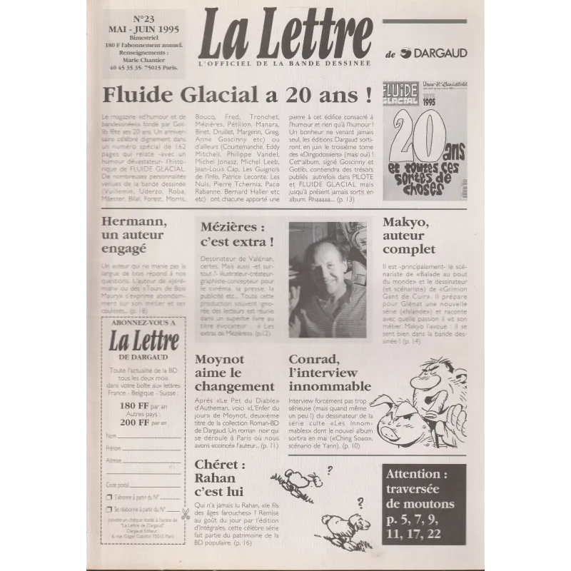 La lettre de Dargaud (23) - Fluide glacial a 20 ans