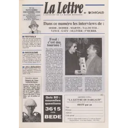 La lettre de Dargaud (14) - Derib - Dodier - Martin - Yves Duteil - Vance ...
