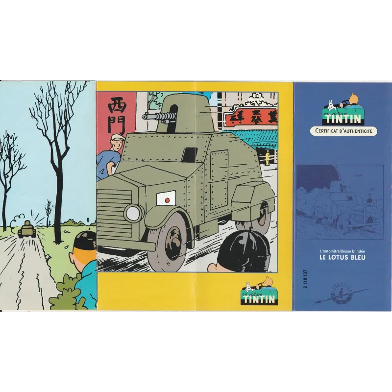 Miniature Tintin – L’automitrailleuse Blindée Du Lotus Bleu – Édition Collection