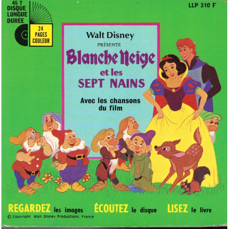 Blanche Neige (45T) - Blanche Neige et les sept nains