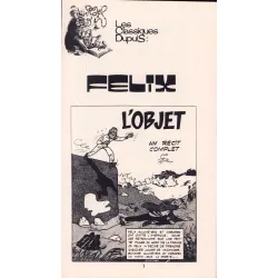 Les classiques Dupuis (1894) - Félix - L'objet