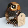 Le Hibou (métal brossé) - Tirelire