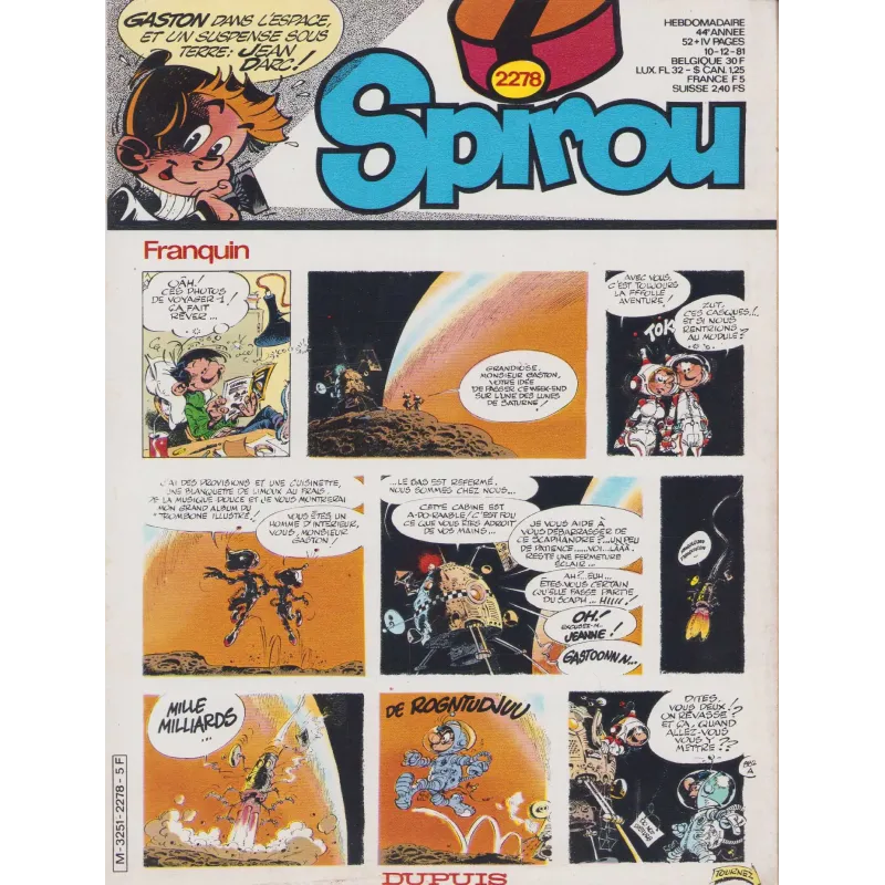 copy of copy of copy of copy of Spirou Magazine (1472) - Gaston - Moustique