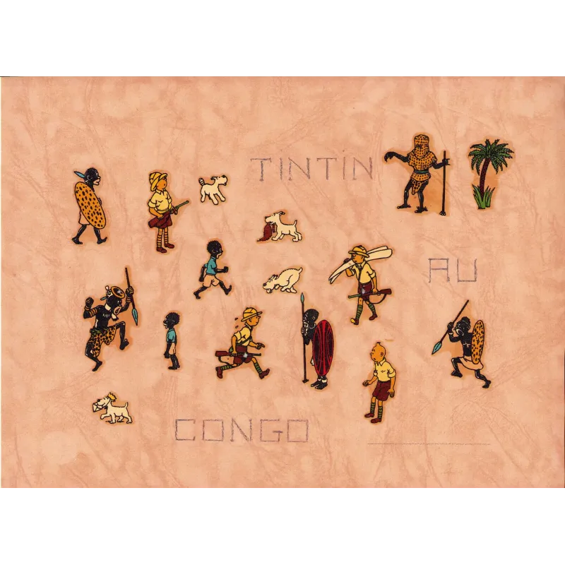 Tintin (décalcomanie) - Congo