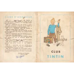 Tintin (HS) - Club de France Tintin - Carte de membre