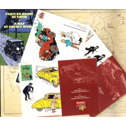 Tintin (HS) - Autocollant certificat et carte du monde