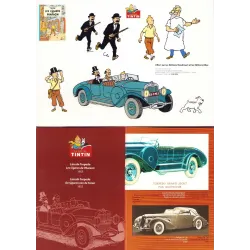 Tintin (HS) - Autocollant certificat et carte du monde
