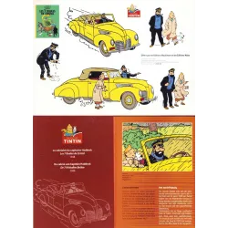 Tintin (HS) - Autocollant certificat et carte du monde