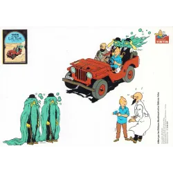 Tintin (HS) - Autocollant certificat et carte du monde