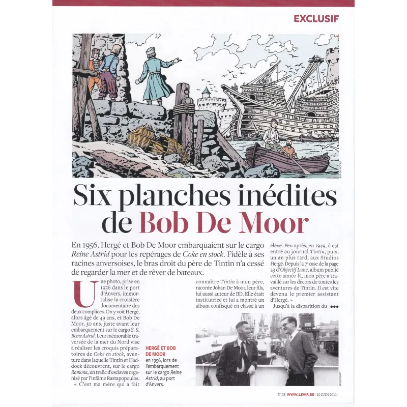 Six planches inédites de Bob De Moor