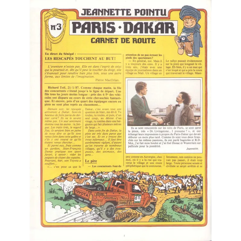 Jeannette Pointu - Paris Dakar - Carnet de route (3)