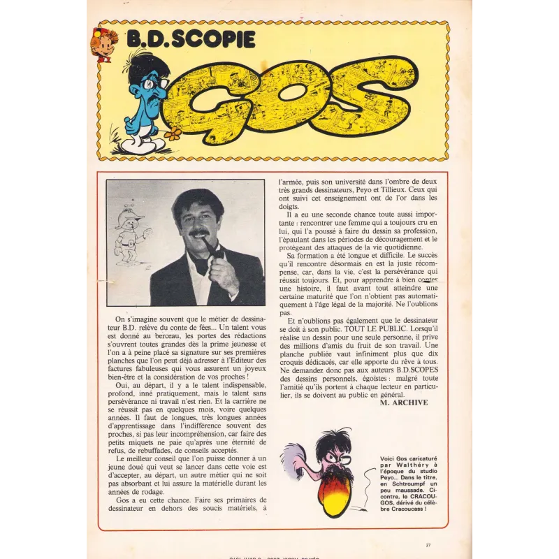 Supplément (2086) - B.D.Scopie - Gos