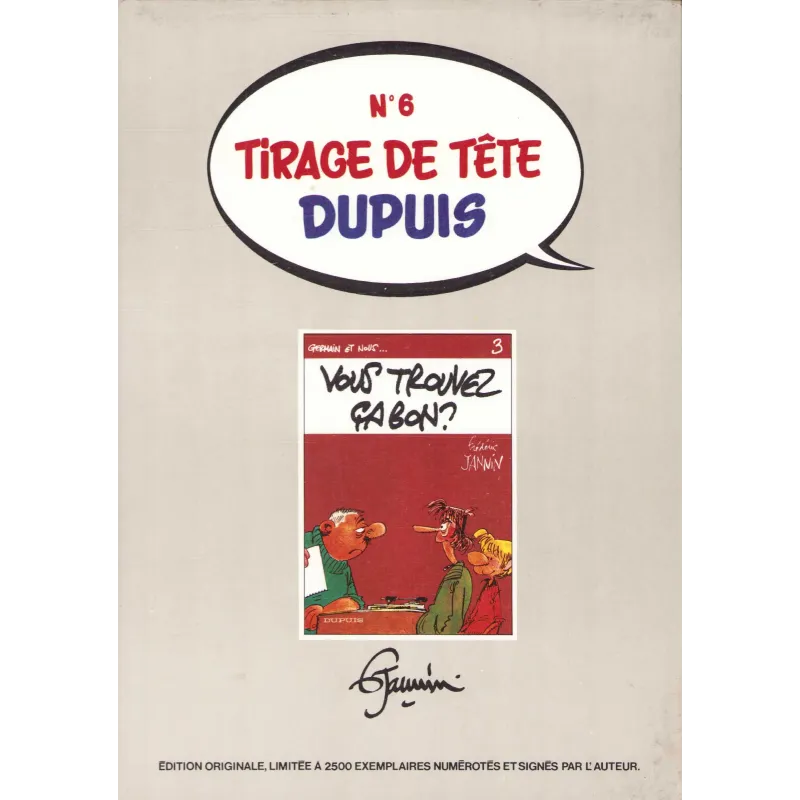 Germain et nous (3) - Vous trouvez ça bon - Tirage de tête (6)