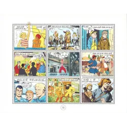 Centre Belge de la BD - Hommage - 9 timbres pour le 9e art